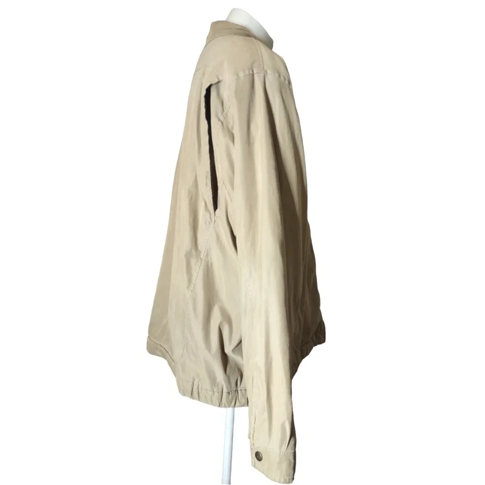 Croft & Barrow Jacket XXL Men Gorp Core Norm Core Tan Windbreaker Full Zip Beige